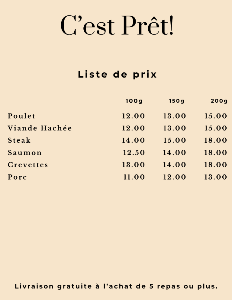 Compose ton repas